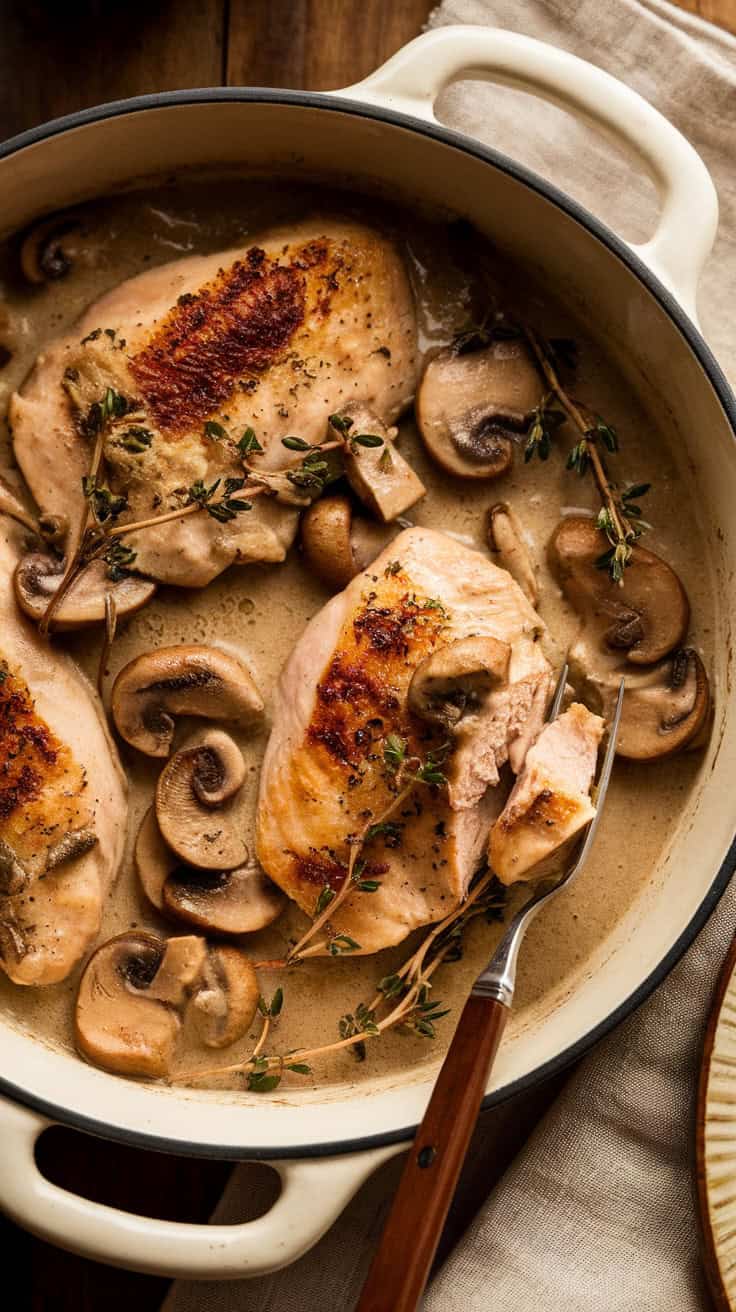 Creamy Mushroom Chicken Skillet1