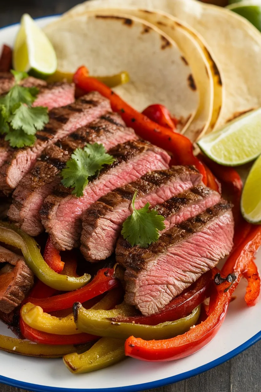 Grilled Steak Fajitas with Peppers