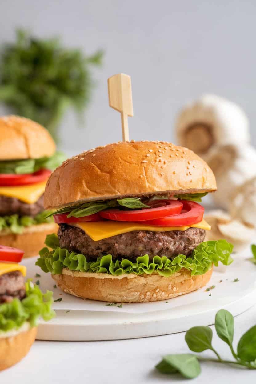 Mushroom Swiss Burger recipe
