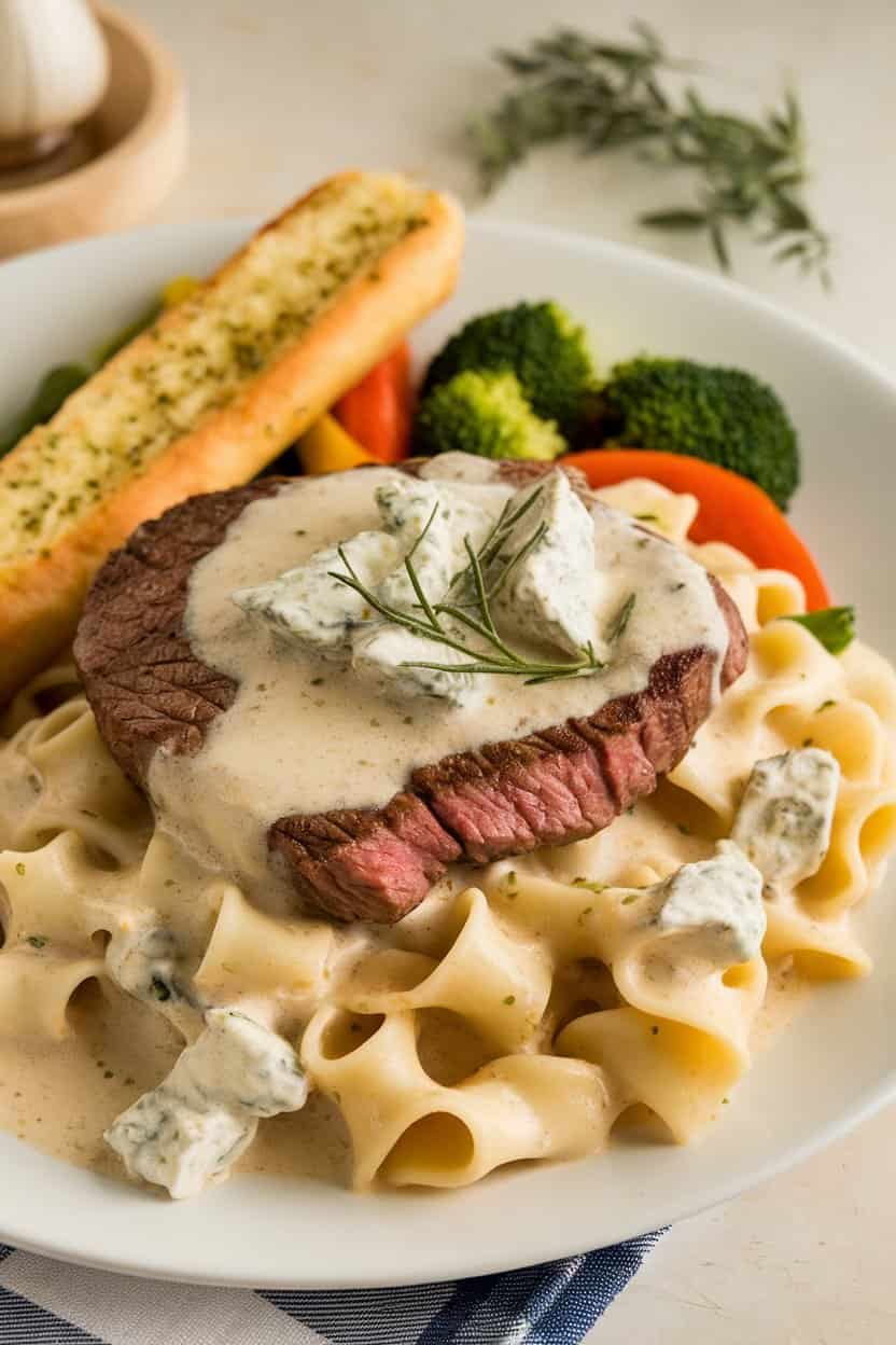 Steak Gorgonzola Alfredo recipe1