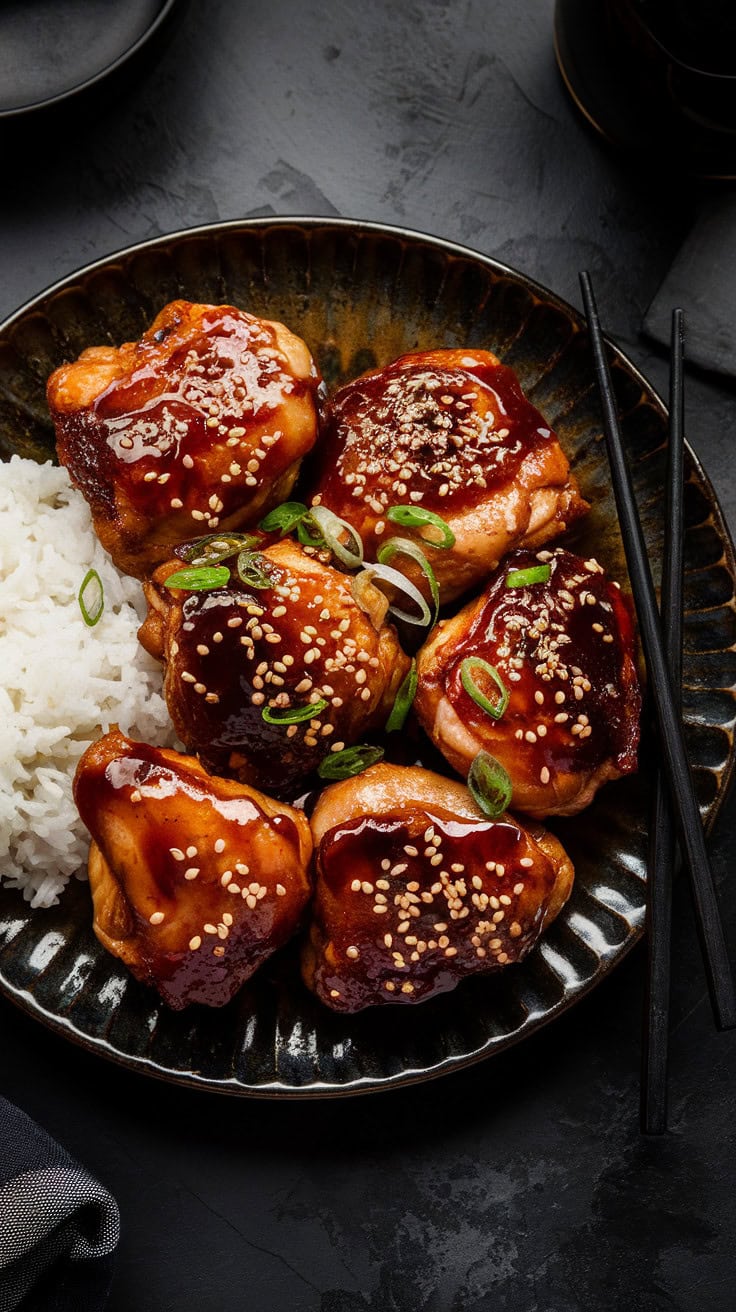 Teriyaki Glazed Chicken Thighs1