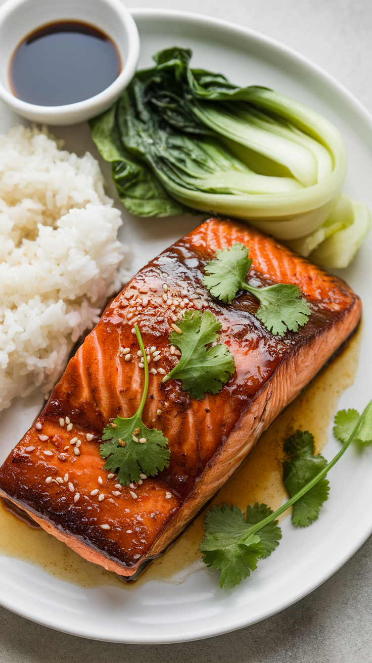 Miso Ginger Glazed Salmon