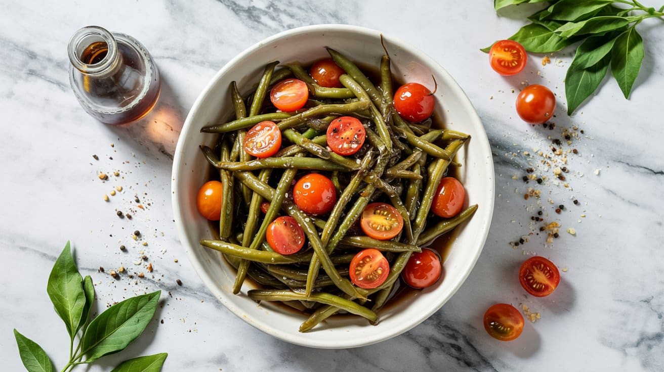 Green Beans With Tomato served as a side dish | EpicureDelight