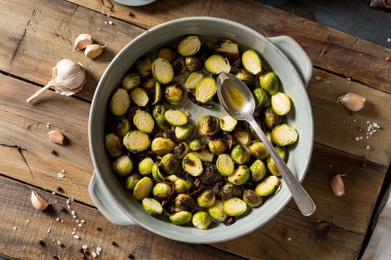 Roasted Brussels Sprouts served as a side dish | EpicureDelight