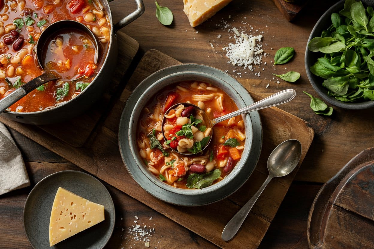 Minestrone Cups served as a side dish | EpicureDelight
