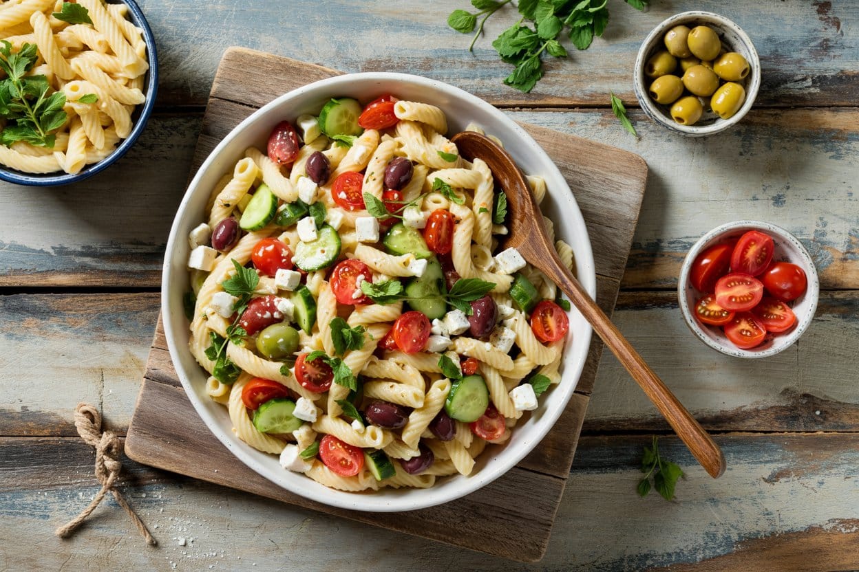 Italian Pasta Salad served as a side dish | EpicureDelight