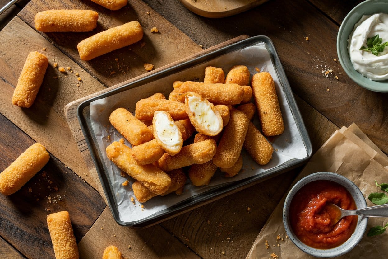 Mozzarella Sticks served as a side dish | EpicureDelight