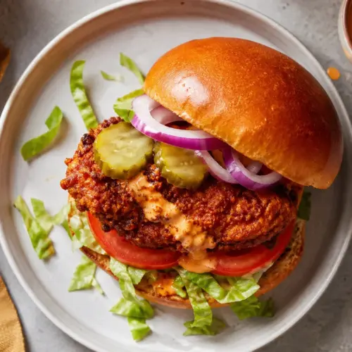 Air Fryer Spicy Chicken Sandwich | EpicureDelight
