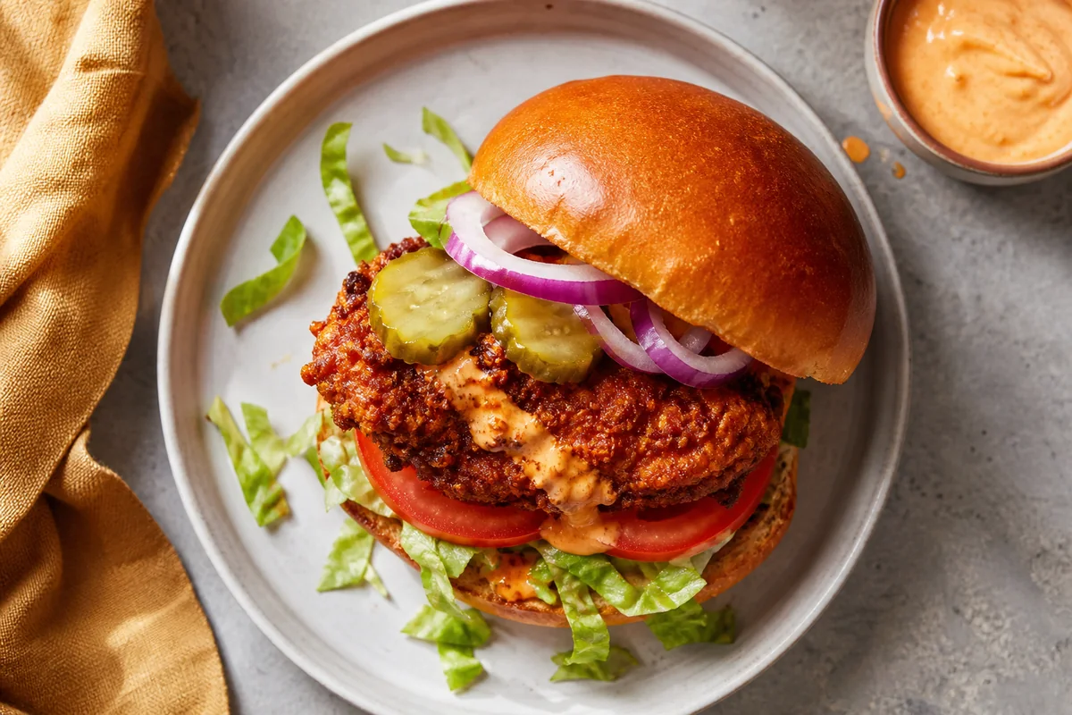 Air Fryer Spicy Chicken Sandwich | EpicureDelight