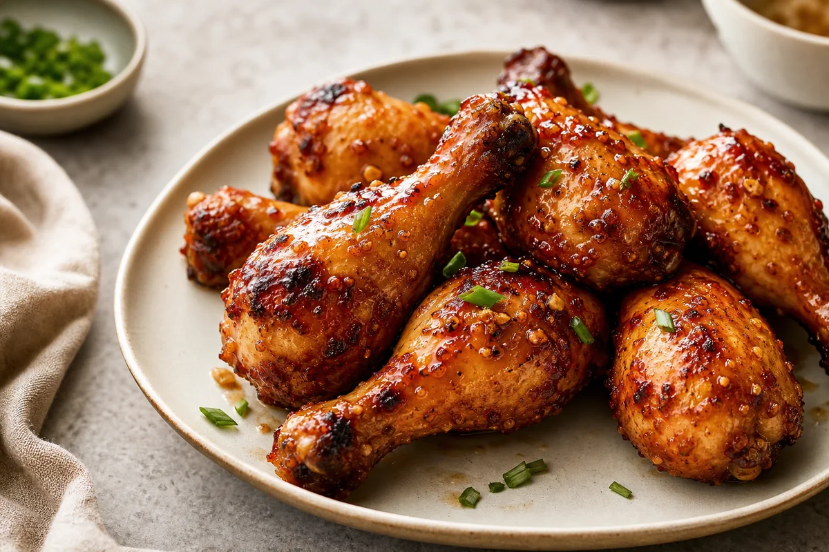 Honey Garlic Air Fryer Chicken Drumsticks | EpicureDelight