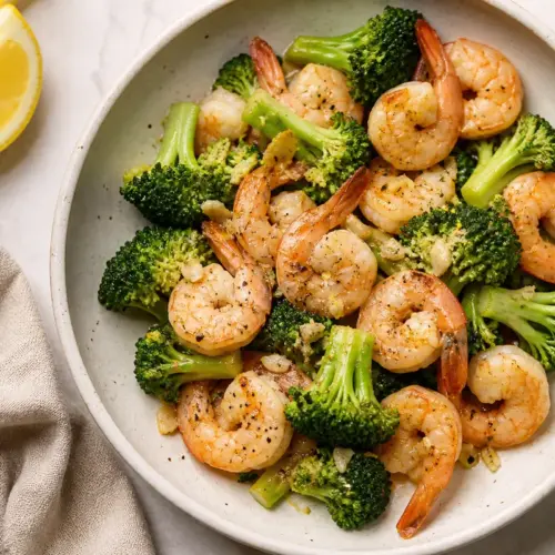 Lemon Garlic Shrimp Broccoli | EpicureDelight