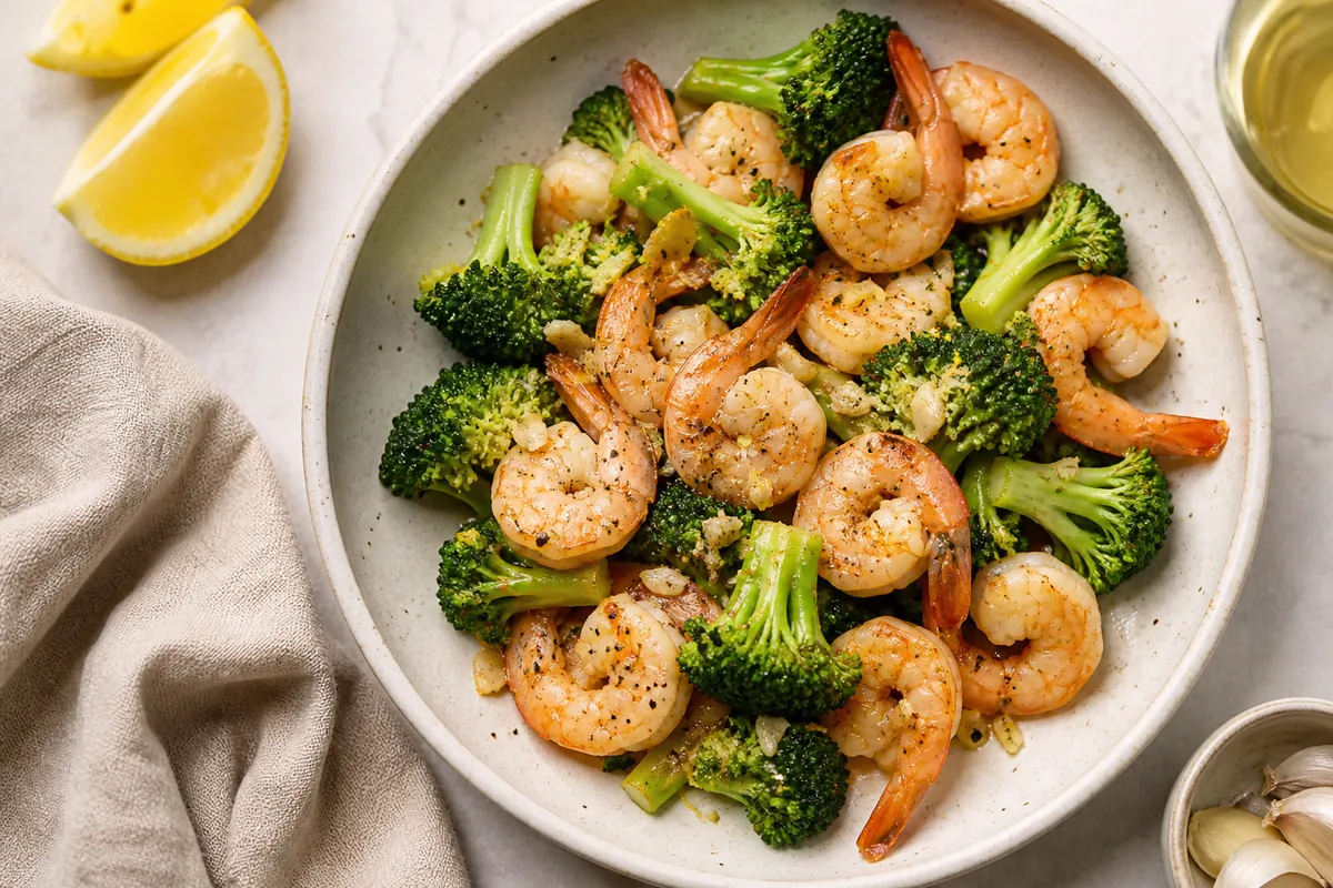 Lemon Garlic Shrimp Broccoli | EpicureDelight
