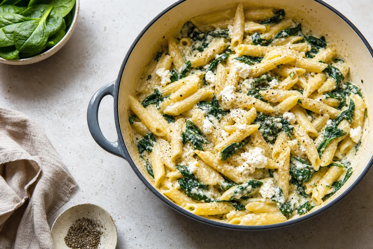 Spinach and Ricotta One-Pot Pasta | EpicureDelight