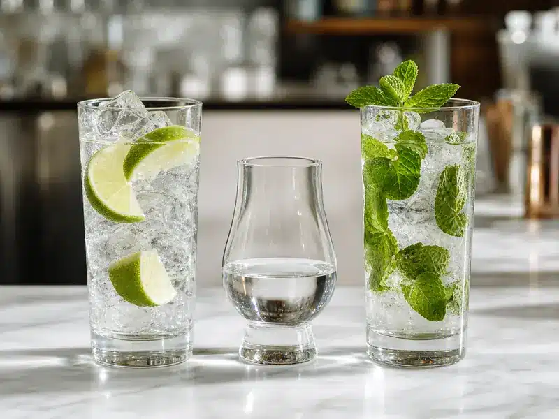 Clear rum served with fresh lime and mint | EpicureDelight