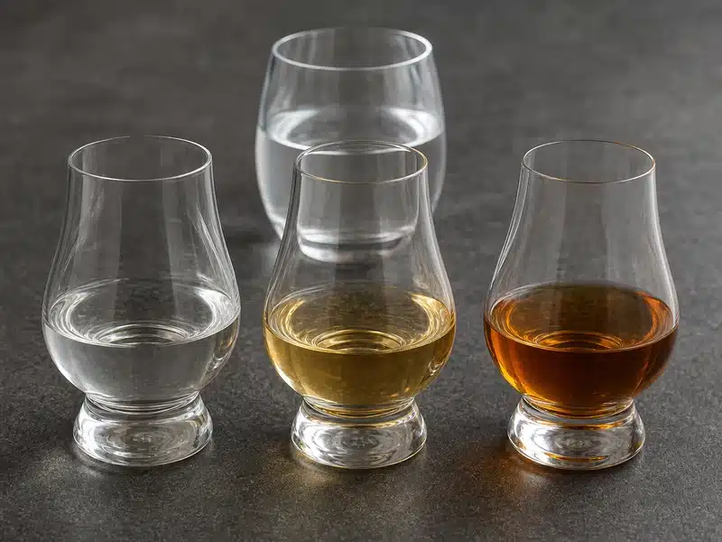 Clear gold and amber rum pours showing a rum style range - Bacardi rum taste | EpicureDelight