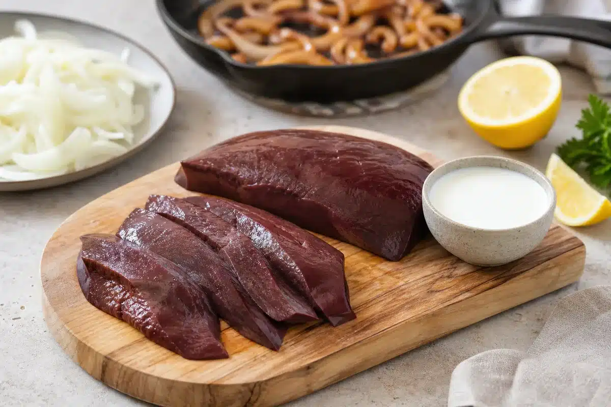 Raw beef liver with onions and lemon - beef liver taste | EpicureDelight