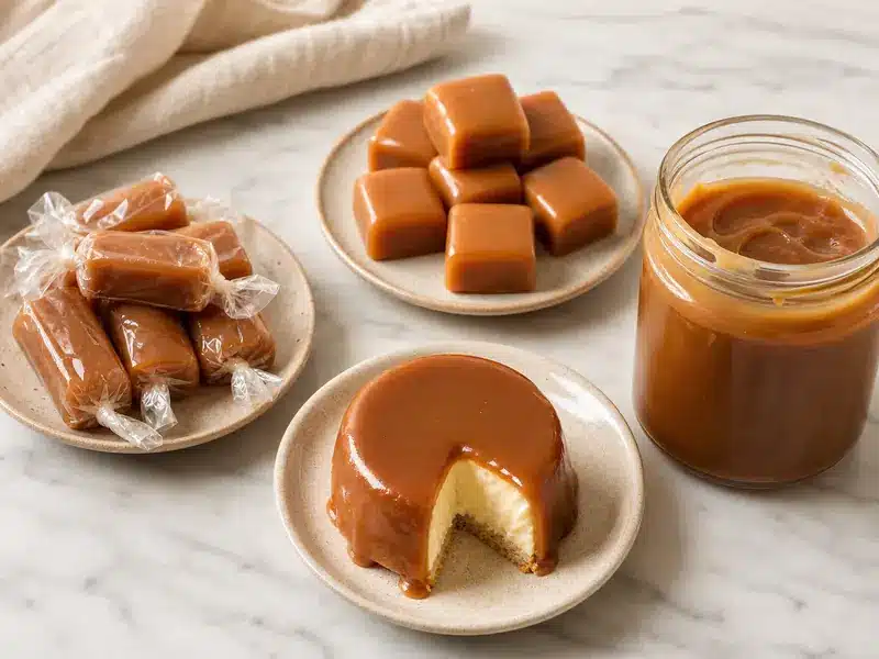 Caramel sauce, soft caramels, and hard caramel candy compared | EpicureDelight