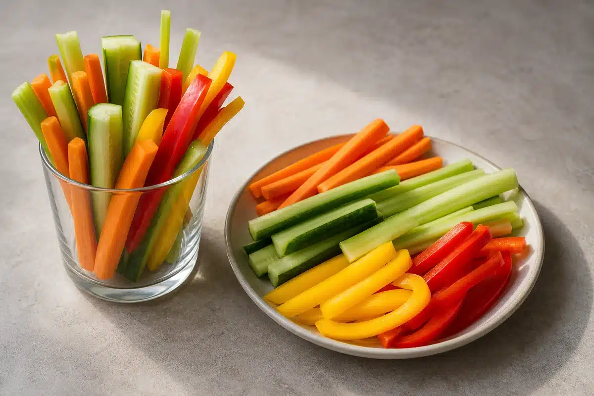 Crunchy Vegetable Sticks served as a side dish | EpicureDelight