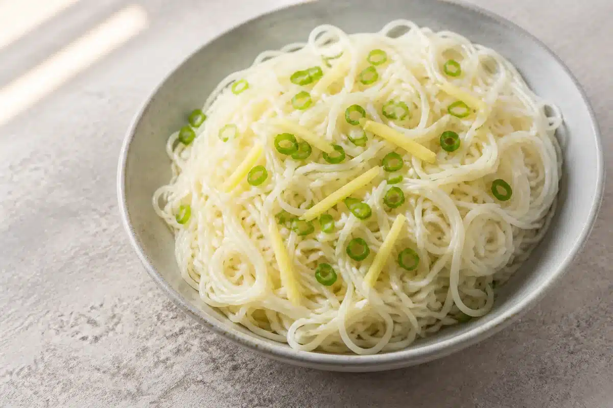 Ginger Rice Noodles served as a side dish | EpicureDelight