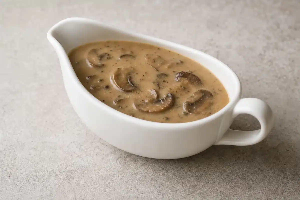 Light Mushroom Gravy served as a side dish | EpicureDelight