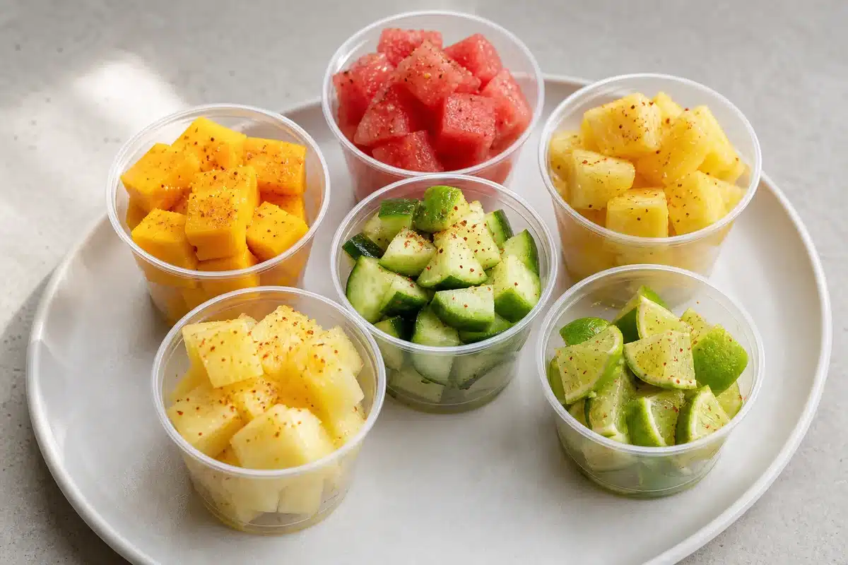 Mexican Fruit Cups served as a side dish | EpicureDelight