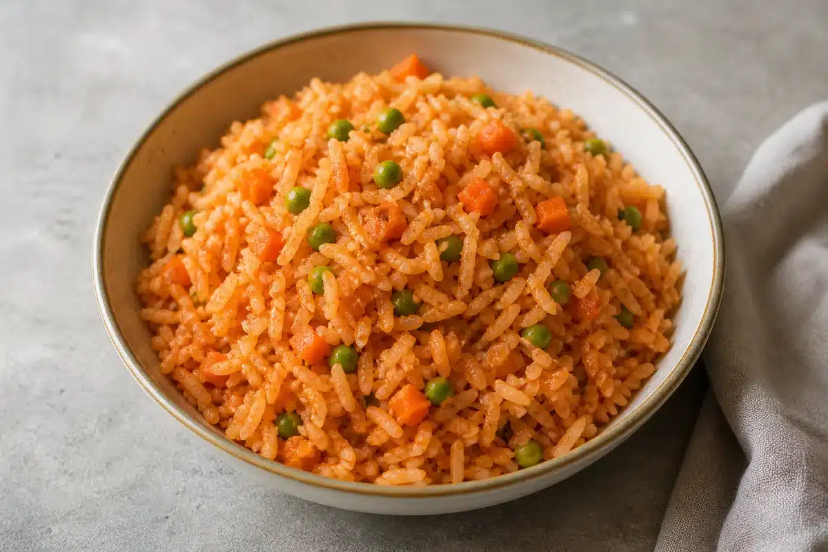 Mexican Red Rice served as a side dish | EpicureDelight