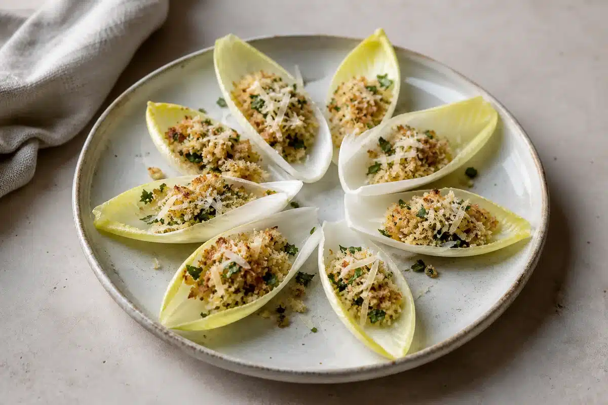 Parmesan Endive Cups served as a side dish | EpicureDelight