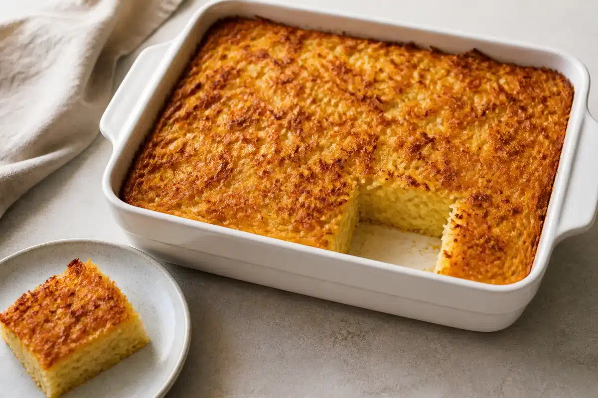 Potato Kugel served as a side dish | EpicureDelight
