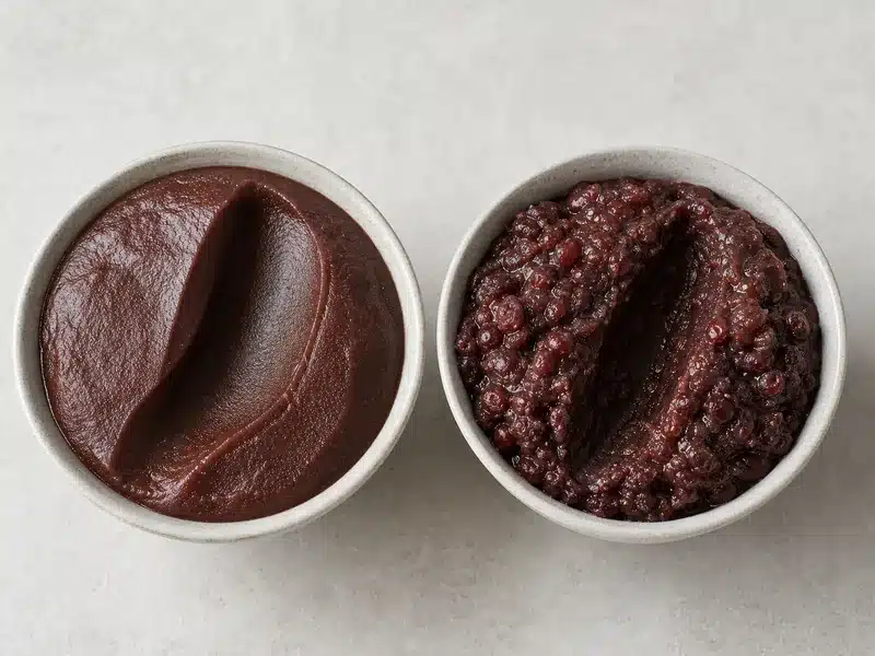 Red bean paste and mochi, dorayaki, and adzuki beans