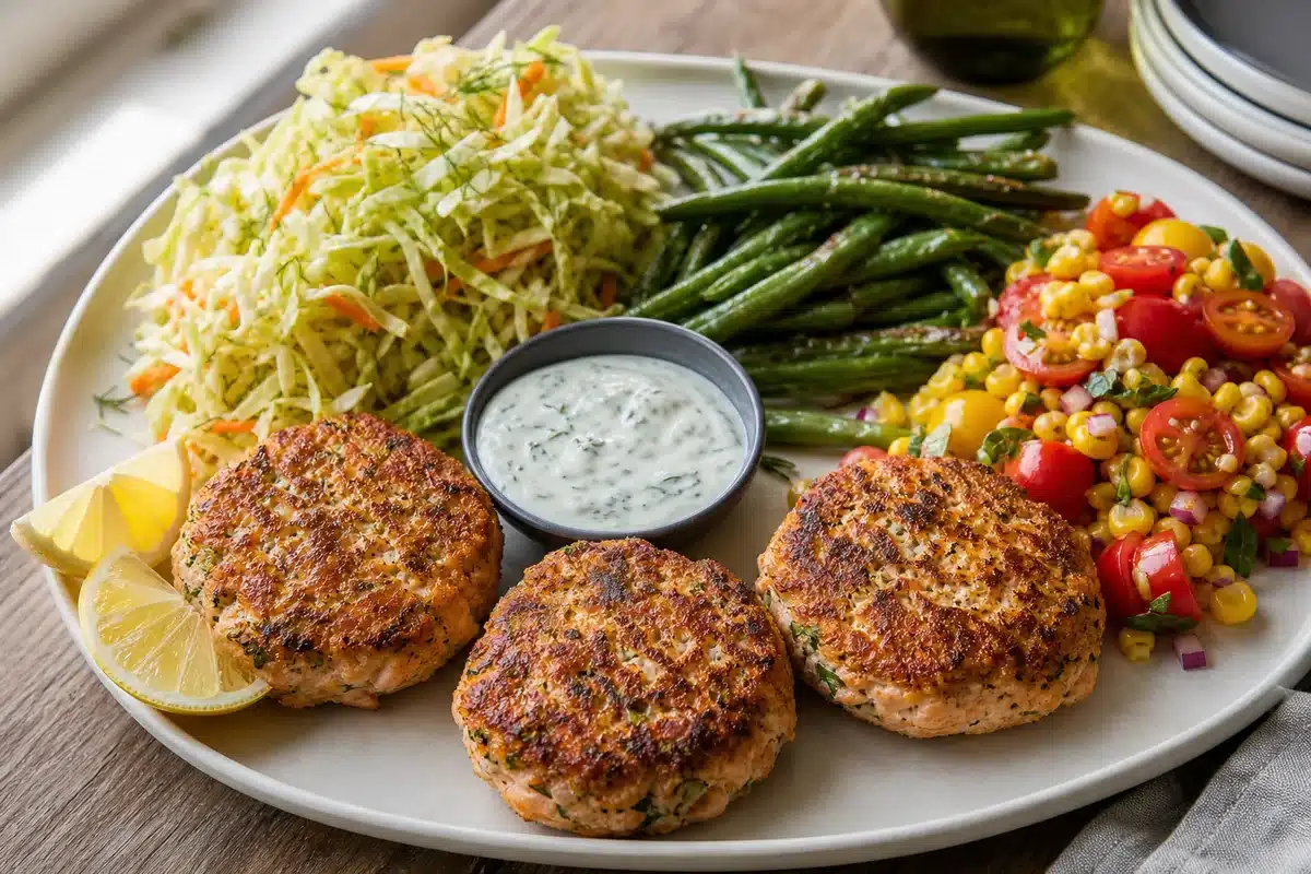 salmon patties sides hero