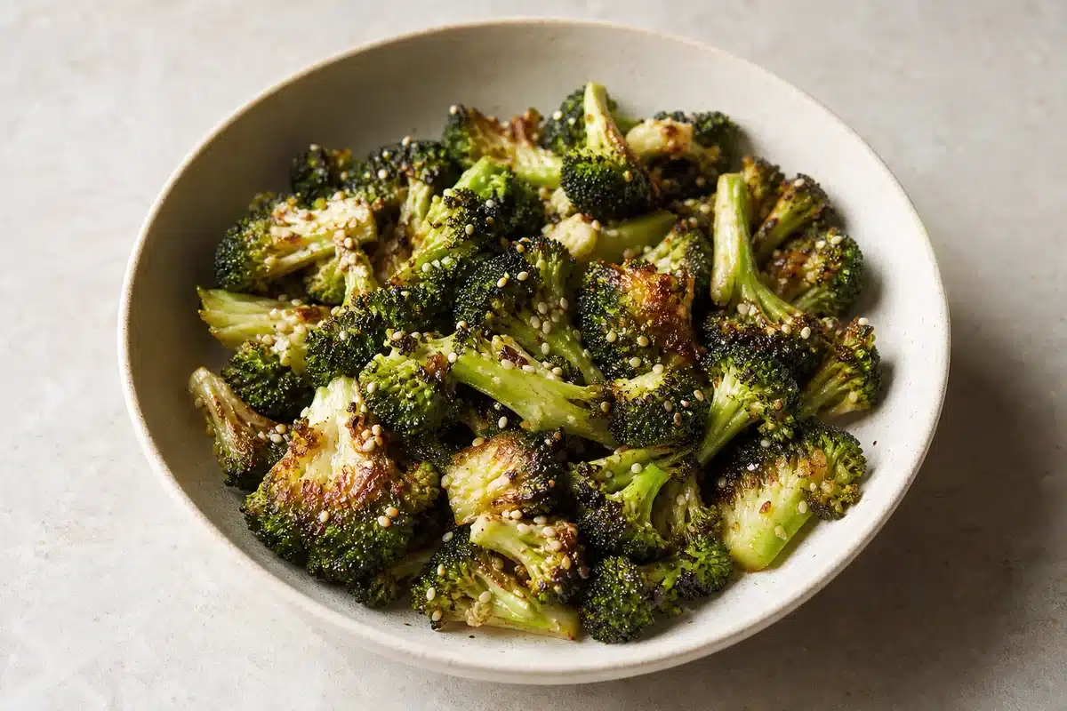Sesame Broccoli served as a side dish | EpicureDelight