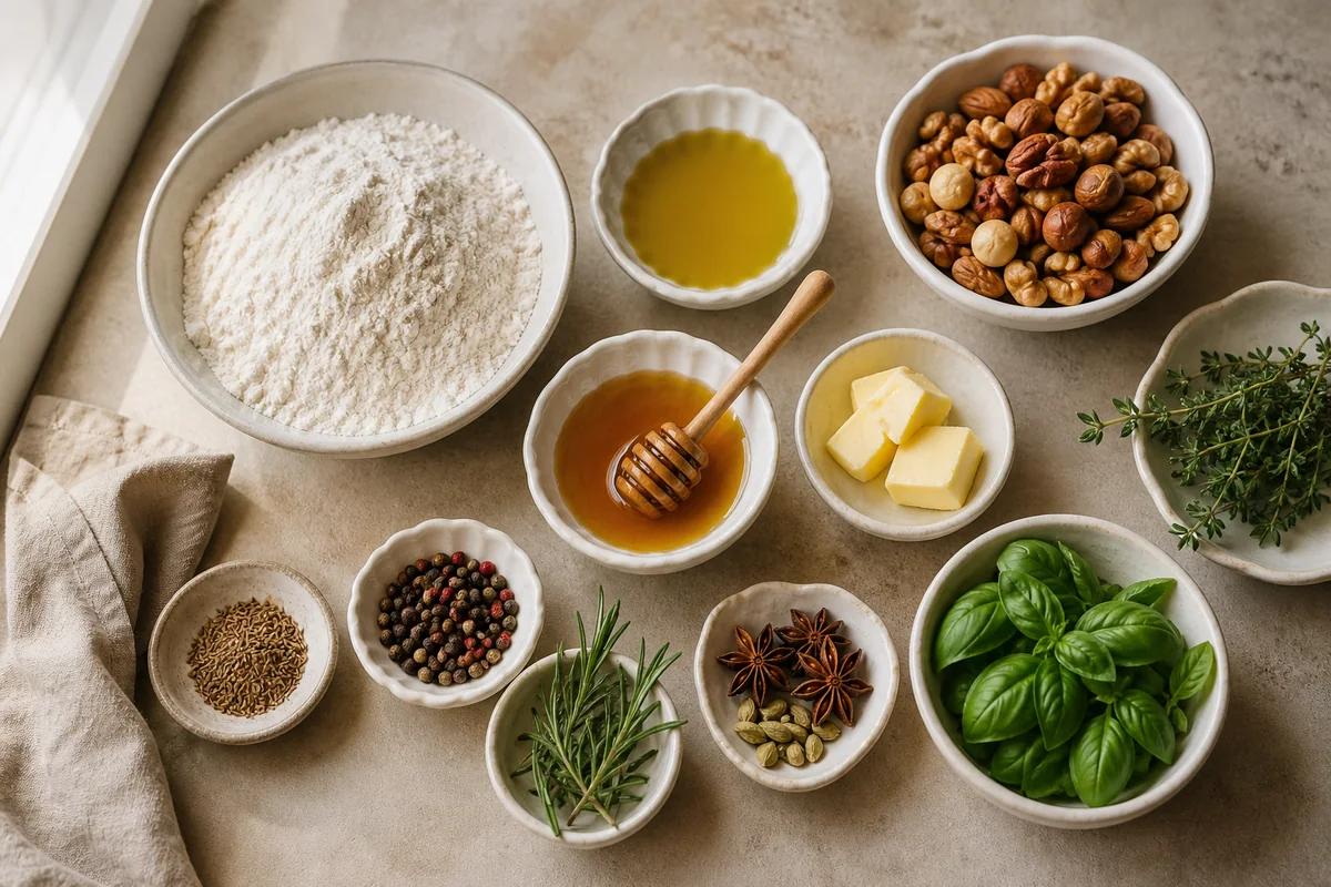 Assorted pantry cooking ingredients in small bowls - ingredient substitutes | EpicureDelight