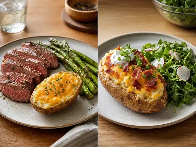 Twice-baked potato served as a side and as a main dish | EpicureDelight